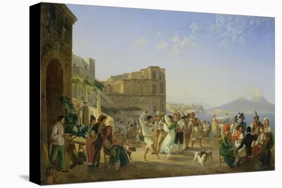 Italian Dancing, Naples, 1836-Carl Wilhelm Gotzloff-Stretched Canvas