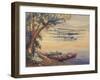 Italian Designer Caproni's Design for a Transatlantic Passenger Plane-null-Framed Art Print