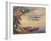 Italian Designer Caproni's Design for a Transatlantic Passenger Plane-null-Framed Art Print