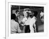 Italian director Michelangelo Antonioni (1912 - 2007) on the set of the film L'eclisse with Monica-null-Framed Photo