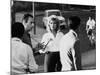 Italian director Michelangelo Antonioni (1912 - 2007) on the set of the film L'eclisse with Monica-null-Mounted Photo