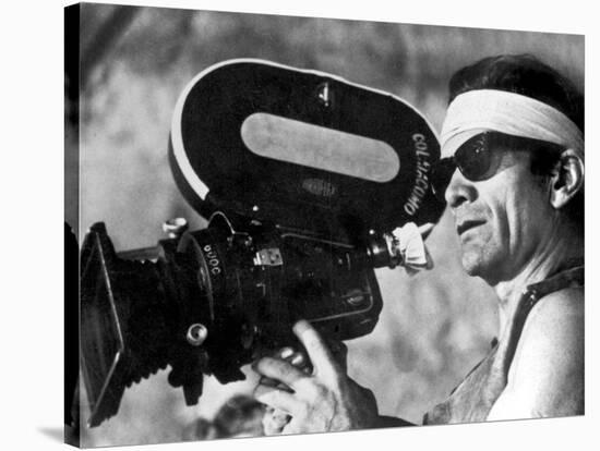 Italian Director Pier Paolo Pasolini on Set of Film Canterbury Tales 1972-null-Stretched Canvas