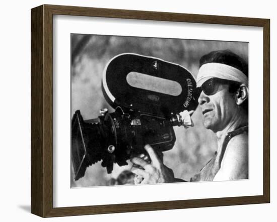 Italian Director Pier Paolo Pasolini on Set of Film Canterbury Tales 1972-null-Framed Photo