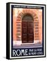 Italian Door, Roma Italy 5-Anna Siena-Framed Stretched Canvas