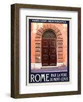 Italian Door, Roma Italy 5-Anna Siena-Framed Giclee Print