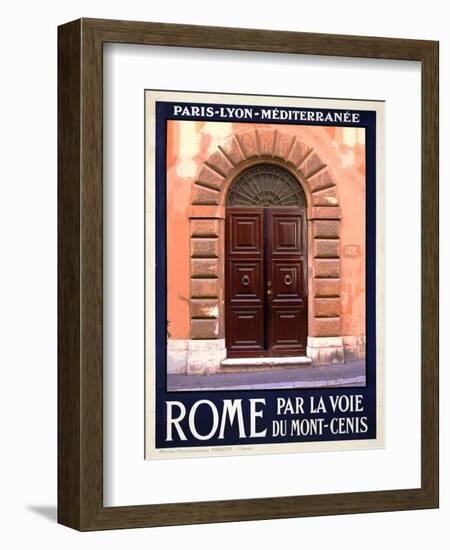 Italian Door, Roma Italy 5-Anna Siena-Framed Giclee Print