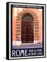 Italian Door, Roma Italy 5-Anna Siena-Framed Stretched Canvas