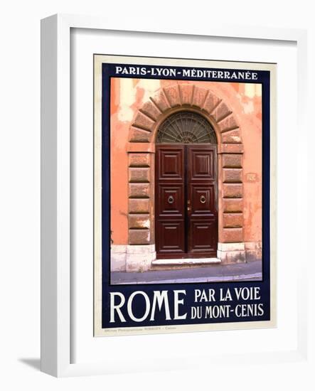 Italian Door, Roma Italy 5-Anna Siena-Framed Giclee Print