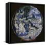 Italian earthenware plate showing Artemis turning Actaeon into a stag-Unknown-Framed Stretched Canvas