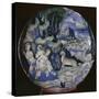 Italian earthenware plate showing Artemis turning Actaeon into a stag-Unknown-Stretched Canvas