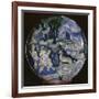 Italian earthenware plate showing Artemis turning Actaeon into a stag-Unknown-Framed Giclee Print