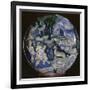 Italian earthenware plate showing Artemis turning Actaeon into a stag-Unknown-Framed Giclee Print