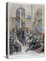 Italian Emigrants at the Gare Saint-Lazare, Paris, 1896-Henri Meyer-Stretched Canvas