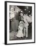 Italian Family Seeking Lost Baggage, Ellis Island, 1905-Lewis Wickes Hine-Framed Photographic Print