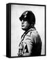 Italian Fascist Dictator Benito Mussolini Wearing Military Uniform and Helmet-null-Framed Stretched Canvas