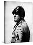 Italian Fascist Dictator Benito Mussolini Wearing Military Uniform and Helmet-null-Stretched Canvas