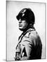 Italian Fascist Dictator Benito Mussolini Wearing Military Uniform and Helmet-null-Mounted Premium Photographic Print
