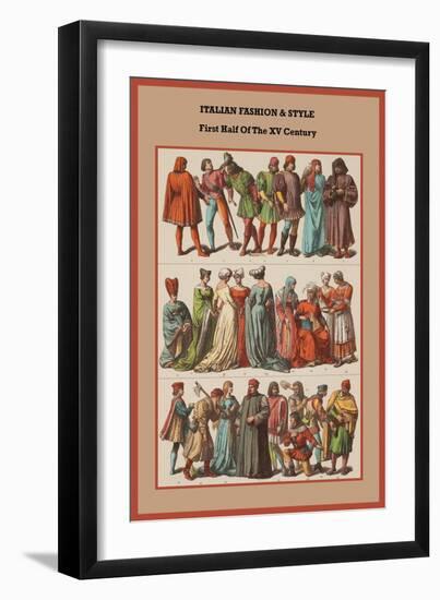 Italian Fashion and Style First Half of the XV Century-Friedrich Hottenroth-Framed Art Print