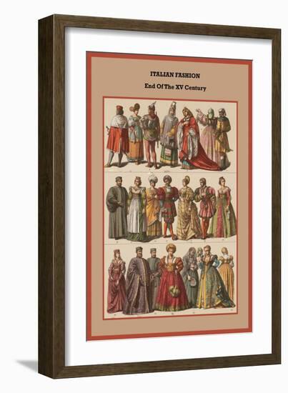 Italian Fashion End of the XV Century-Friedrich Hottenroth-Framed Art Print