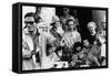 Italian Film Maker Pier Paolo Pasolini, Directs Villagers Appearing as Extras in 'Decameron'-null-Framed Stretched Canvas