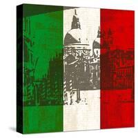Italian Flag And Venice-Petrafler-Stretched Canvas
