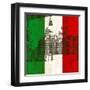 Italian Flag And Venice-Petrafler-Framed Art Print