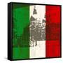 Italian Flag And Venice-Petrafler-Framed Stretched Canvas