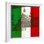 Italian Flag And Venice-Petrafler-Framed Art Print