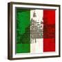 Italian Flag And Venice-Petrafler-Framed Premium Giclee Print