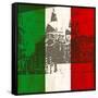 Italian Flag And Venice-Petrafler-Framed Stretched Canvas