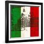 Italian Flag And Venice-Petrafler-Framed Art Print