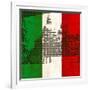 Italian Flag And Venice-Petrafler-Framed Art Print