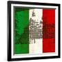 Italian Flag And Venice-Petrafler-Framed Art Print