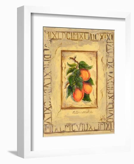 Italian Fruit Apricots-Marilyn Dunlap-Framed Art Print