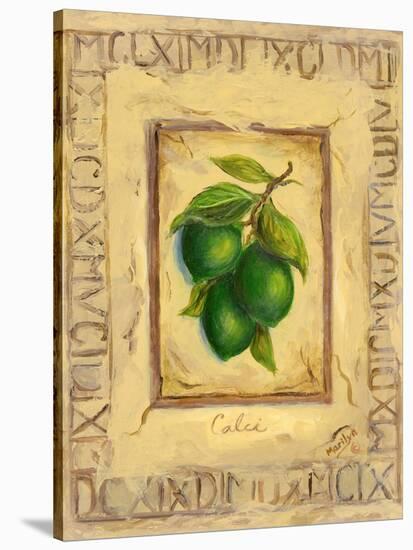 Italian Fruit Limes-Marilyn Dunlap-Stretched Canvas