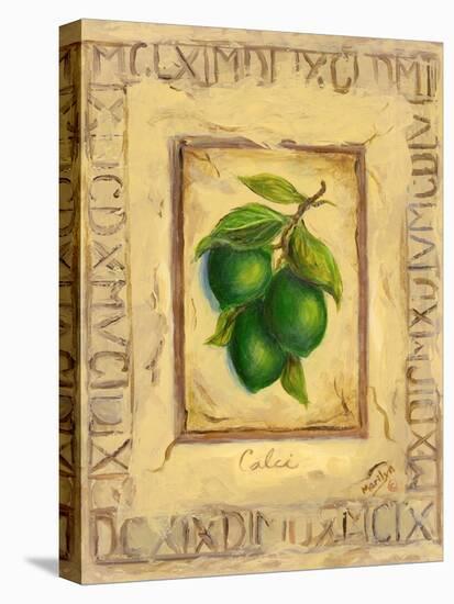 Italian Fruit Limes-Marilyn Dunlap-Stretched Canvas