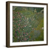 Italian garden landscape. Oil on canvas.-Gustav Klimt-Framed Premium Giclee Print