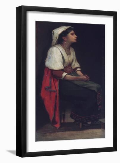 Italian Girl, 1867-William Morris Hunt-Framed Giclee Print