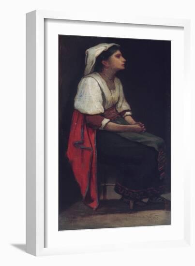 Italian Girl, 1867-William Morris Hunt-Framed Giclee Print