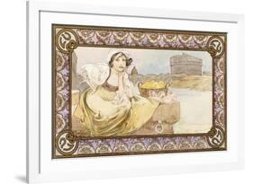 Italian Girl, 1900-Alphonse Mucha-Framed Giclee Print