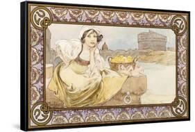 Italian Girl, 1900-Alphonse Mucha-Framed Stretched Canvas