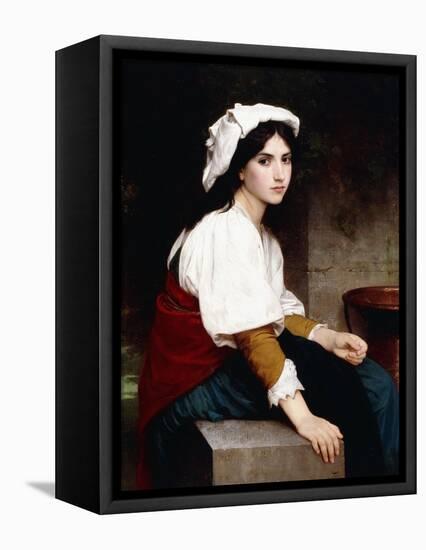 Italian Girl by a Fountain, 1870-William Adolphe Bouguereau-Framed Stretched Canvas