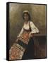 Italian Girl, c.1872-Jean-Baptiste-Camille Corot-Framed Stretched Canvas
