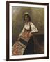 Italian Girl, c.1872-Jean-Baptiste-Camille Corot-Framed Premium Giclee Print