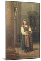 Italian Girl in Church-Edwin Bale-Mounted Giclee Print