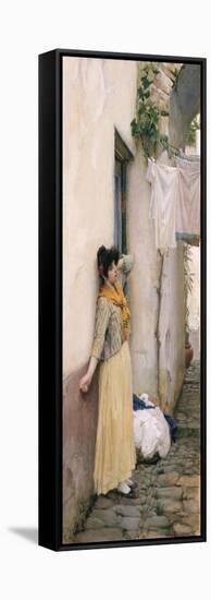 Italian Girl-John William Waterhouse-Framed Stretched Canvas