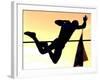 Italian Giuseppe Gibilisco Crosses the Bar During the Men's Pole Vault-null-Framed Photographic Print