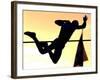 Italian Giuseppe Gibilisco Crosses the Bar During the Men's Pole Vault-null-Framed Photographic Print