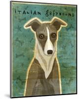 Italian Greyhound (White & Grey)-John W^ Golden-Mounted Art Print