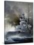 Italian Heavy Cruiser Pola in Action During Battle of Punta Stilo-null-Stretched Canvas